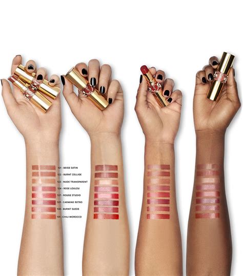 ysl rouge volupte shine rouge|YSL rouge volupte shine swatches.